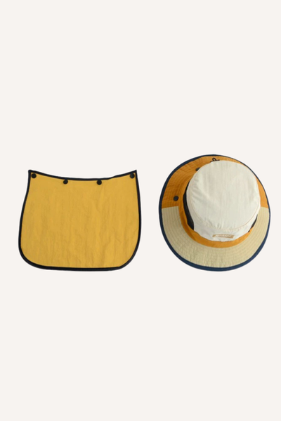 Unisex Summer Hiking UPF Mesh Bucket Hat - Detachable Flap