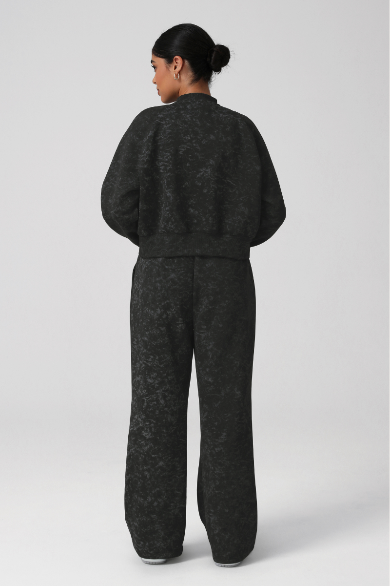 Women's print coat casual pants two-piece set