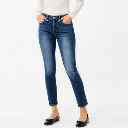 Women's Vintage High Waist Wash Stretch Skinny Jeans