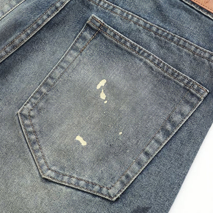 Men's Spring Splash Ink Graffiti Baggy Wide Leg Denim Jeans
