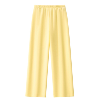 Unisex Spring Cotton Wide-Leg Drawstring Pocket Sweatpants
