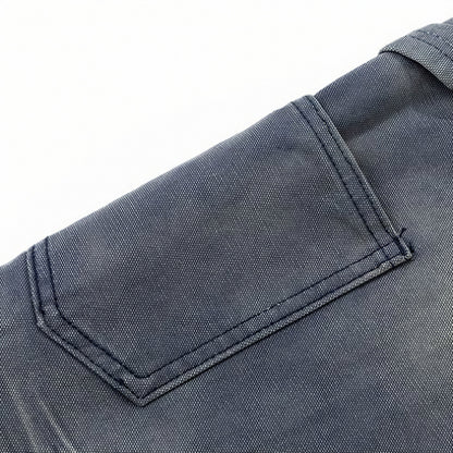Men's Spring Blue Gray Gradient Cat Whisker Denim Jeans