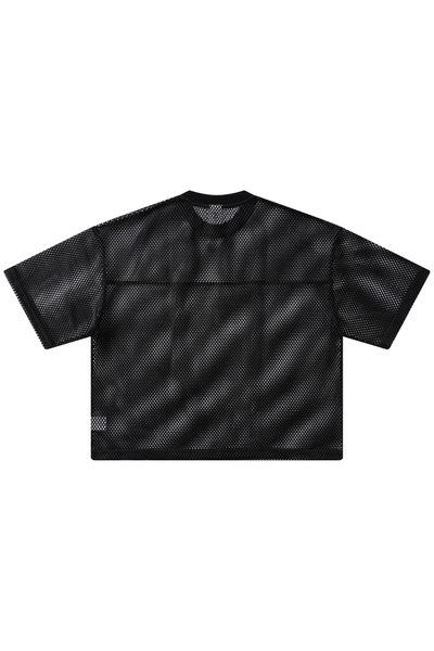 Men's Summer Boxy Mesh Cropped Football Streetwear T-Shirt