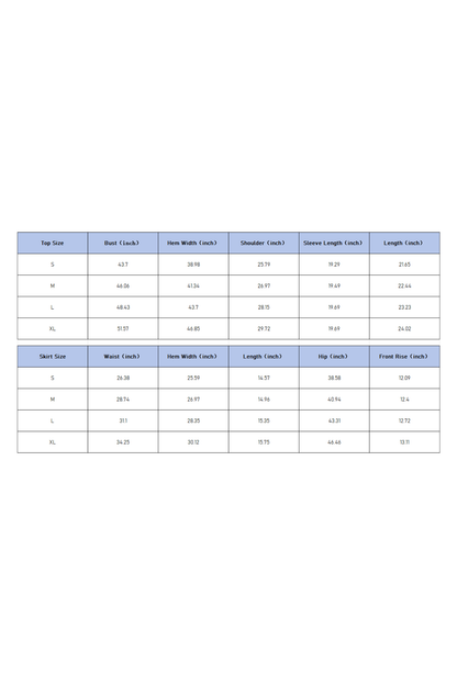 Women Spring Polka Dot Mock Neck Curved Hem Skirt Set