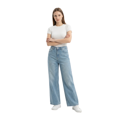 Women's High Waist Wide Leg Jeans