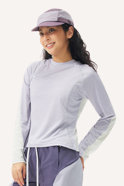 Women's coolmax Outdoor Color Contrast long sleeve T-shirt