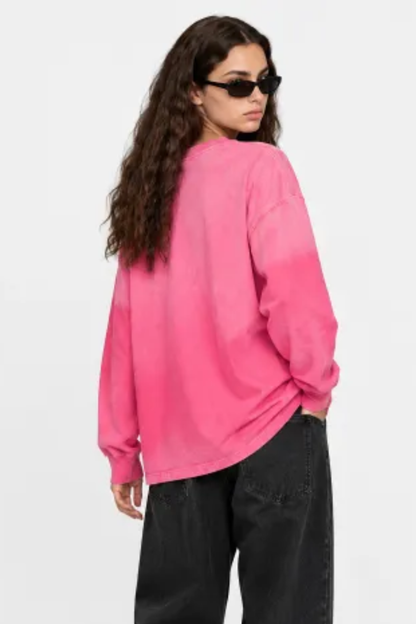 Women Fall Clothing Washed Loose Long Sleeve Cotton Top
