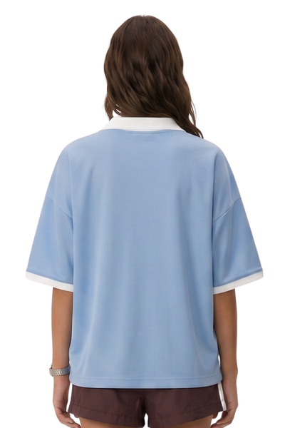 Women's Summer Colorblock Cooling Quick Dry Boxy Polo