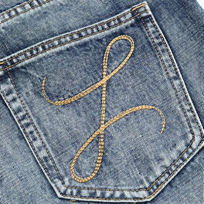 Men's Spring Gradient Blue Cat Whisker Wide-Leg Denim Jeans