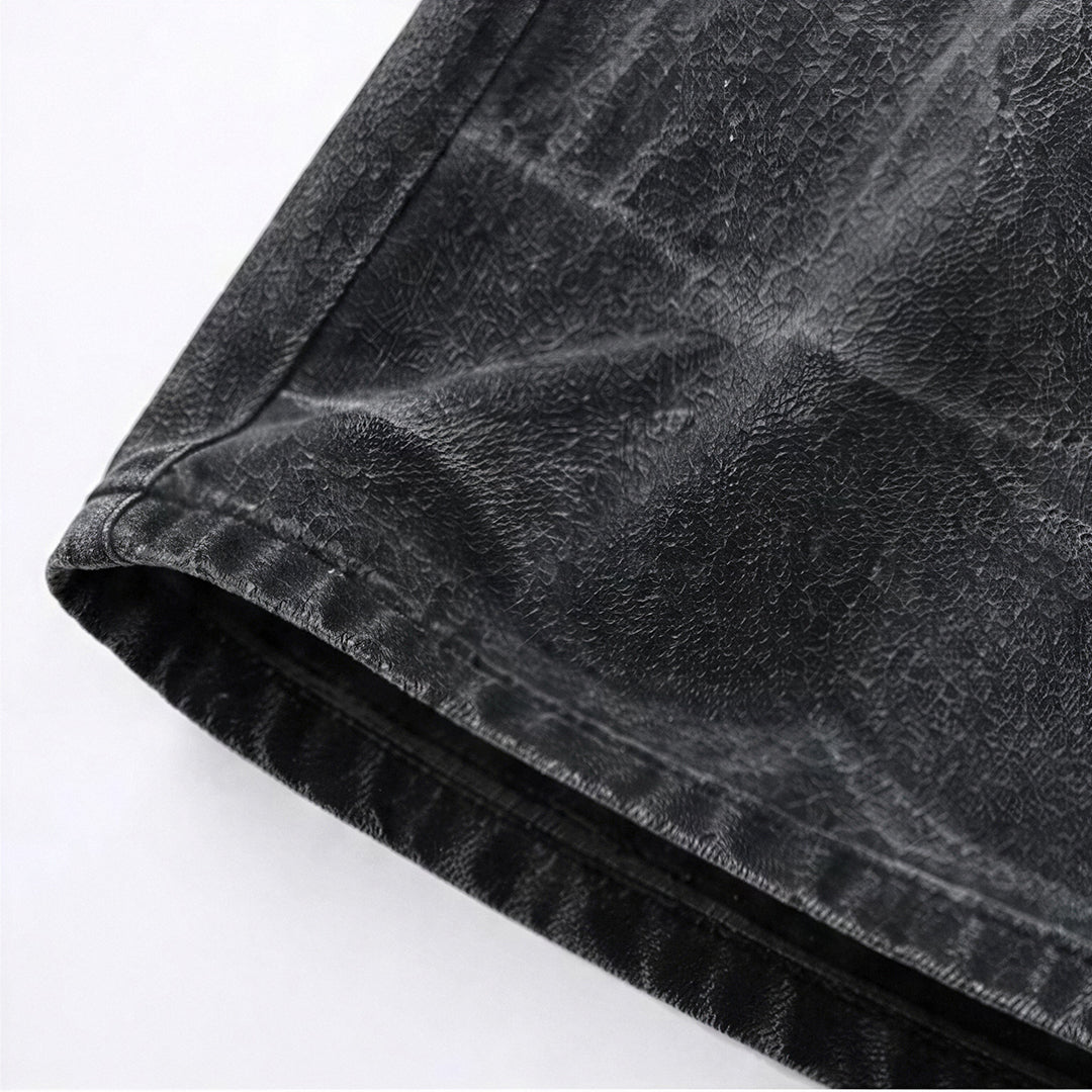 Men's Spring Gradient Butterfly Rivet Wide-Leg Denim Jeans