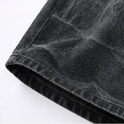 Men's Spring Gradient Butterfly Rivet Wide-Leg Denim Jeans