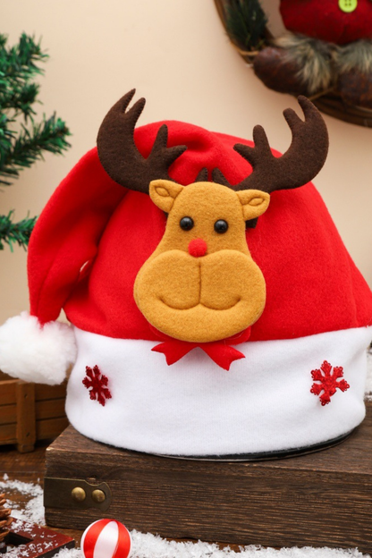 Unisex Winter Christmas 3D Santa Red Plush Party Hat
