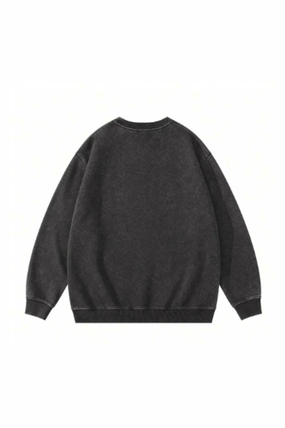 Men's Fall Winter Vintage Loose Crewneck Cotton Sweatshirt
