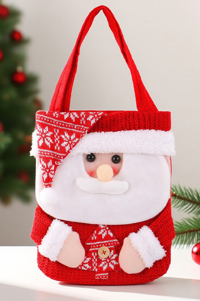 Christmas Snowman Red Scarf Candy Gift HandBag