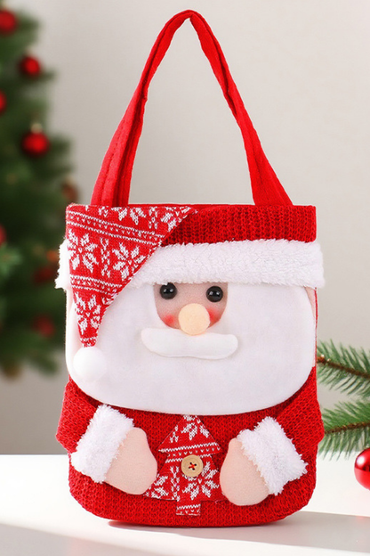 Christmas Snowman Red Scarf Candy Gift HandBag