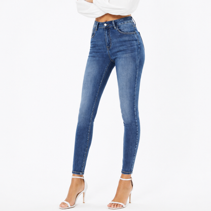 Women's Wash Stretch High Waist Slim Fit Skinny Jeans