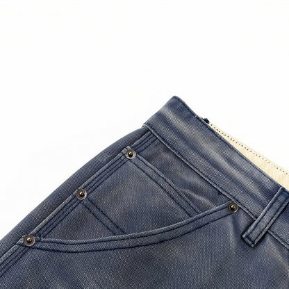 Men's Spring Blue Gray Gradient Cat Whisker Denim Jeans