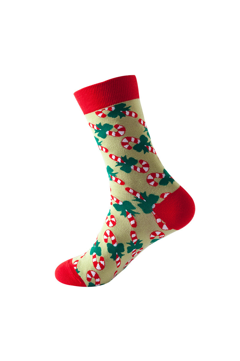 Unisex Fall Winter Festive Cartoon Christmas Crew Socks