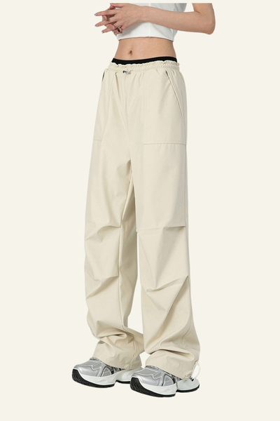 Women's Water-Resistant Lightweight Pleated  Cargo Pants