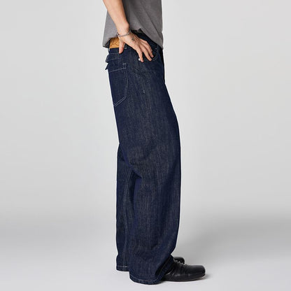 Men's Spring Denim Contrast Stitch Flare Denim Jeans
