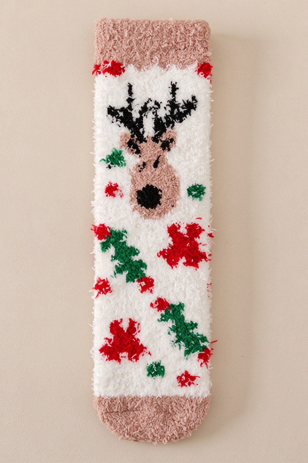 Unisex Winter Christmas Coral Fleece Warm Sleep Mid Socks