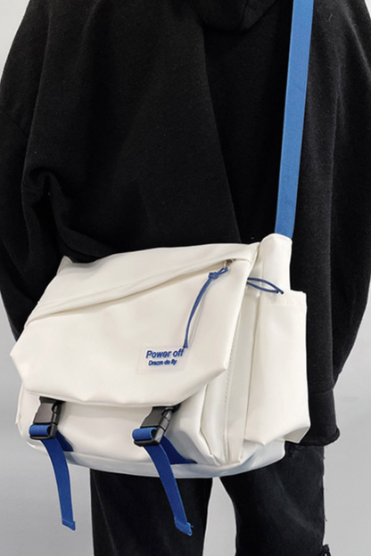 Unisex All Season Nylon Multi Pocket Crossbody Shoulder Bag