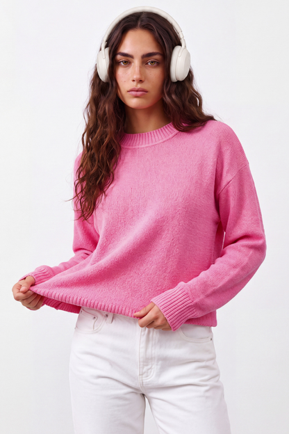 Unisex Spring Crisscross Back Cutout Knit Pullover Sweater