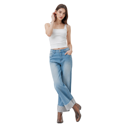Women's High Waist Wide Leg Jeans