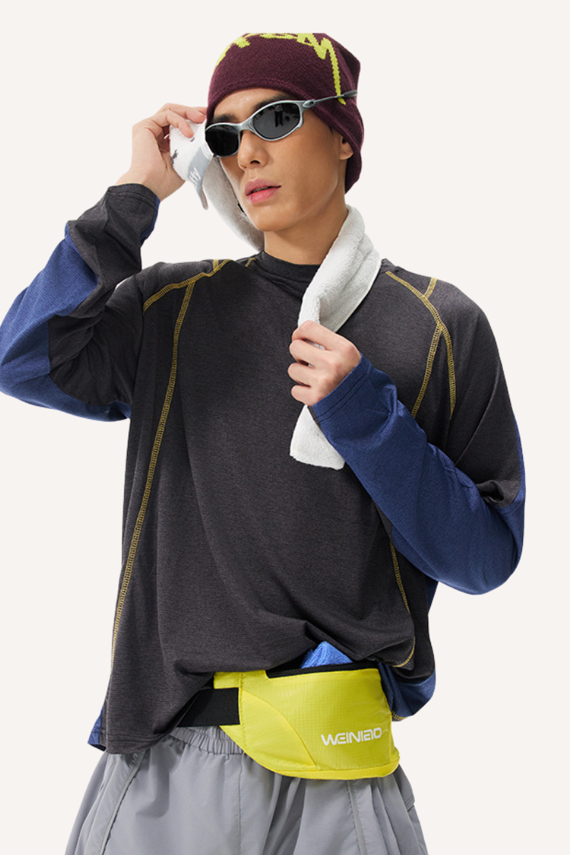 Men’s LYCRA Wicking Cooling Raglan Colorblock LS Tee
