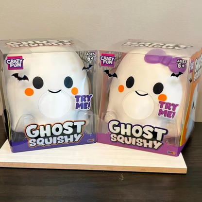 Unisex Fall Halloween Cute Ghost Gift Box Squishy Toy