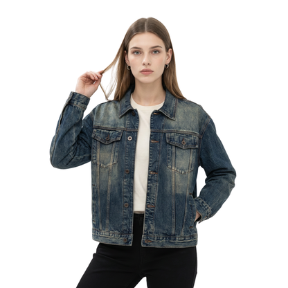 Women's Vintage Wash Denim Jacket