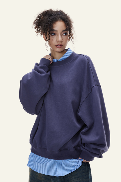 Women's Crewneck Curved Sleeve Pullover
