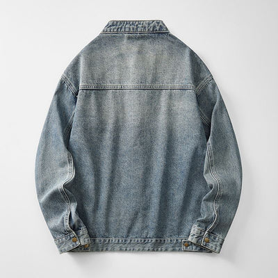 Men's Contrast Collar Corduroy Denim Jacket