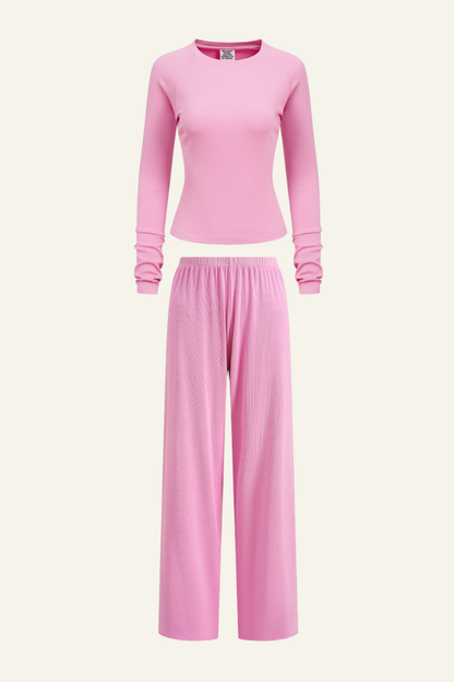 Women's Set:Long Sleeves T-shirt & Casual Pants