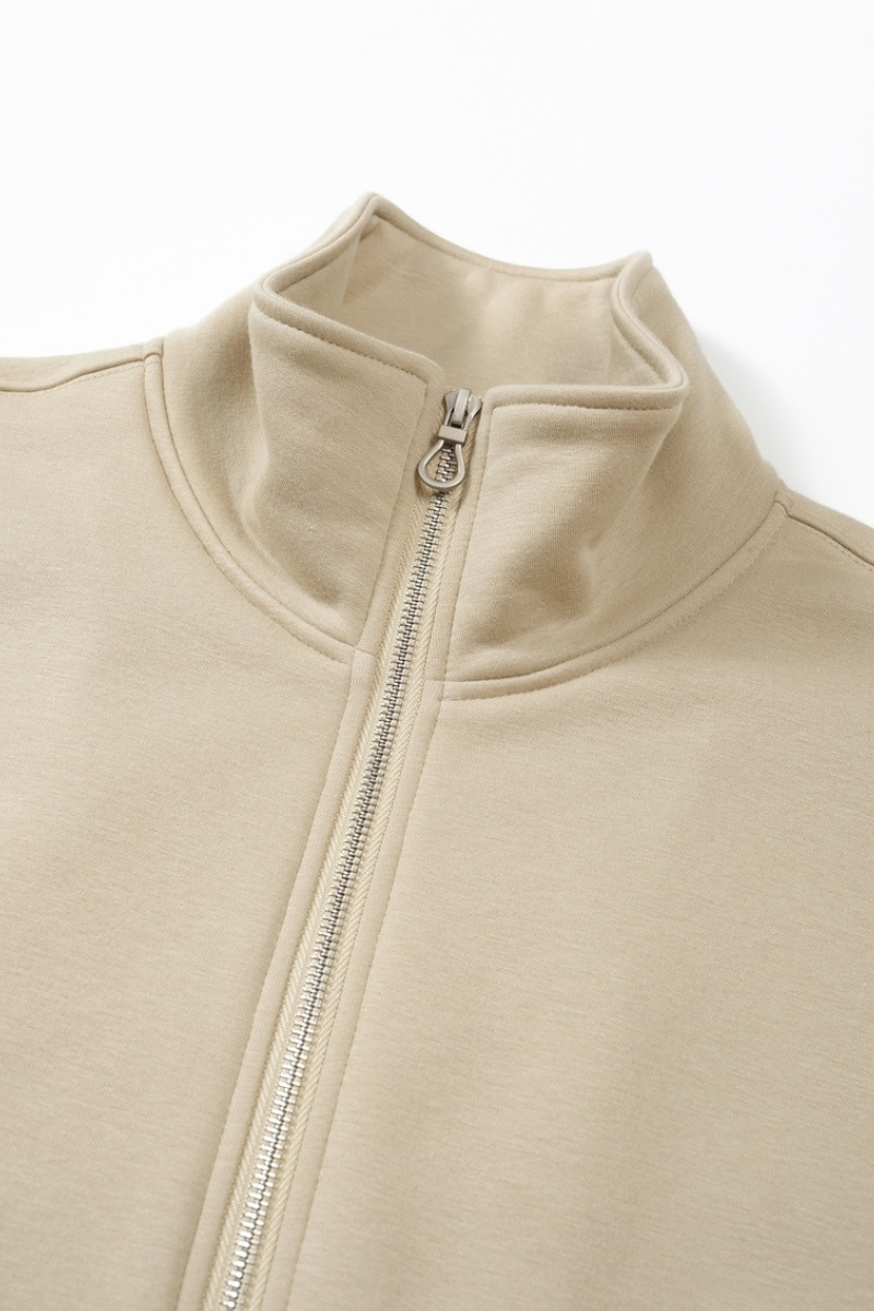 Men's Streetwear Stand Collar Fleece-lined Jacket