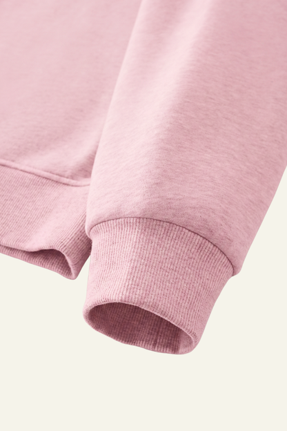 Women's Streetwear Stand-Collar Solid Mock Neck Sweatshirt