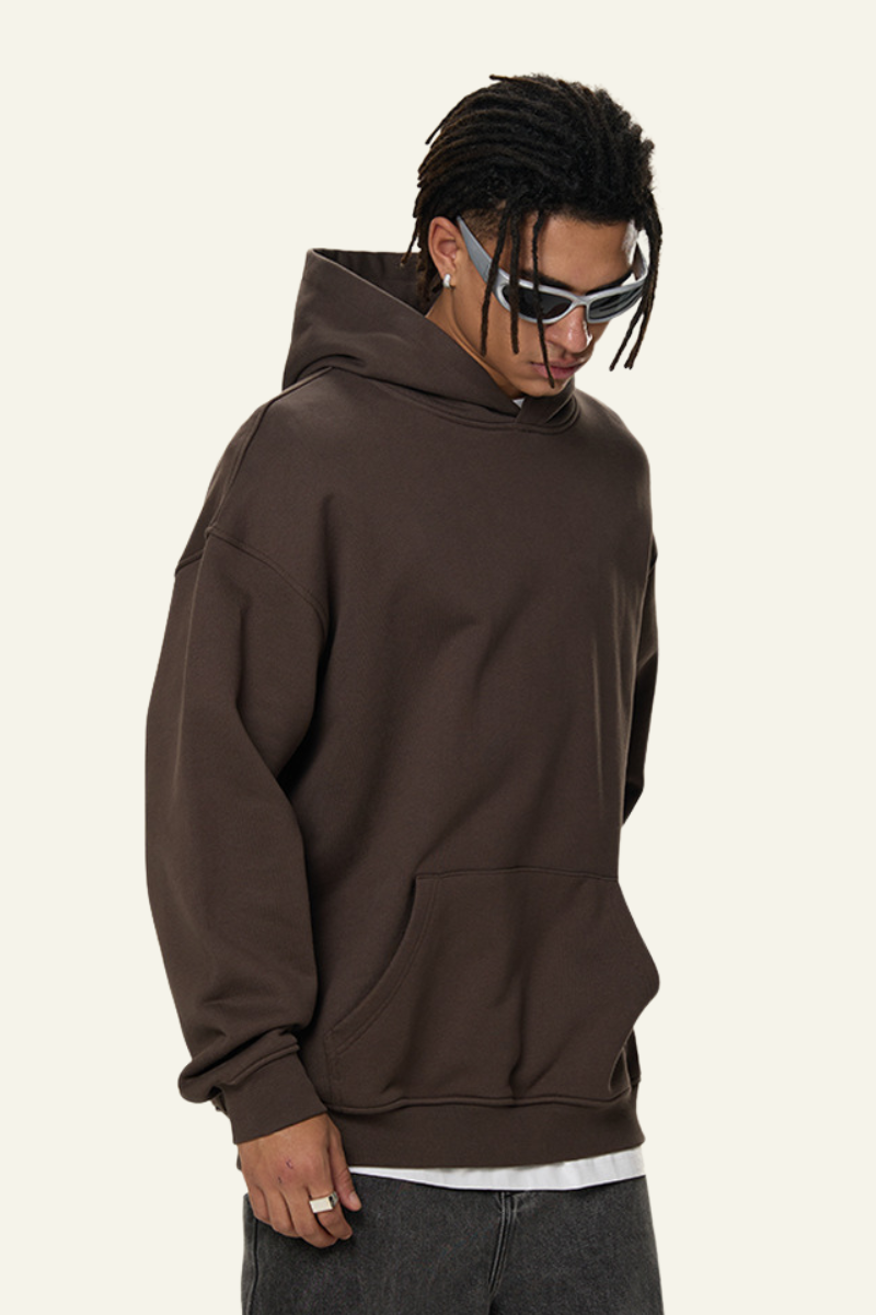 Men's Cotton Streetwear Front Pocket Hooded