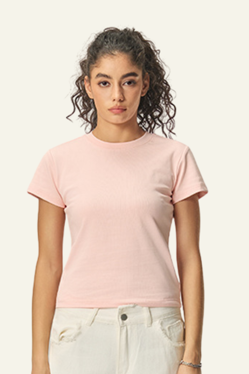 Women's Straight-shouldered spicy short-sleeved T-shirt