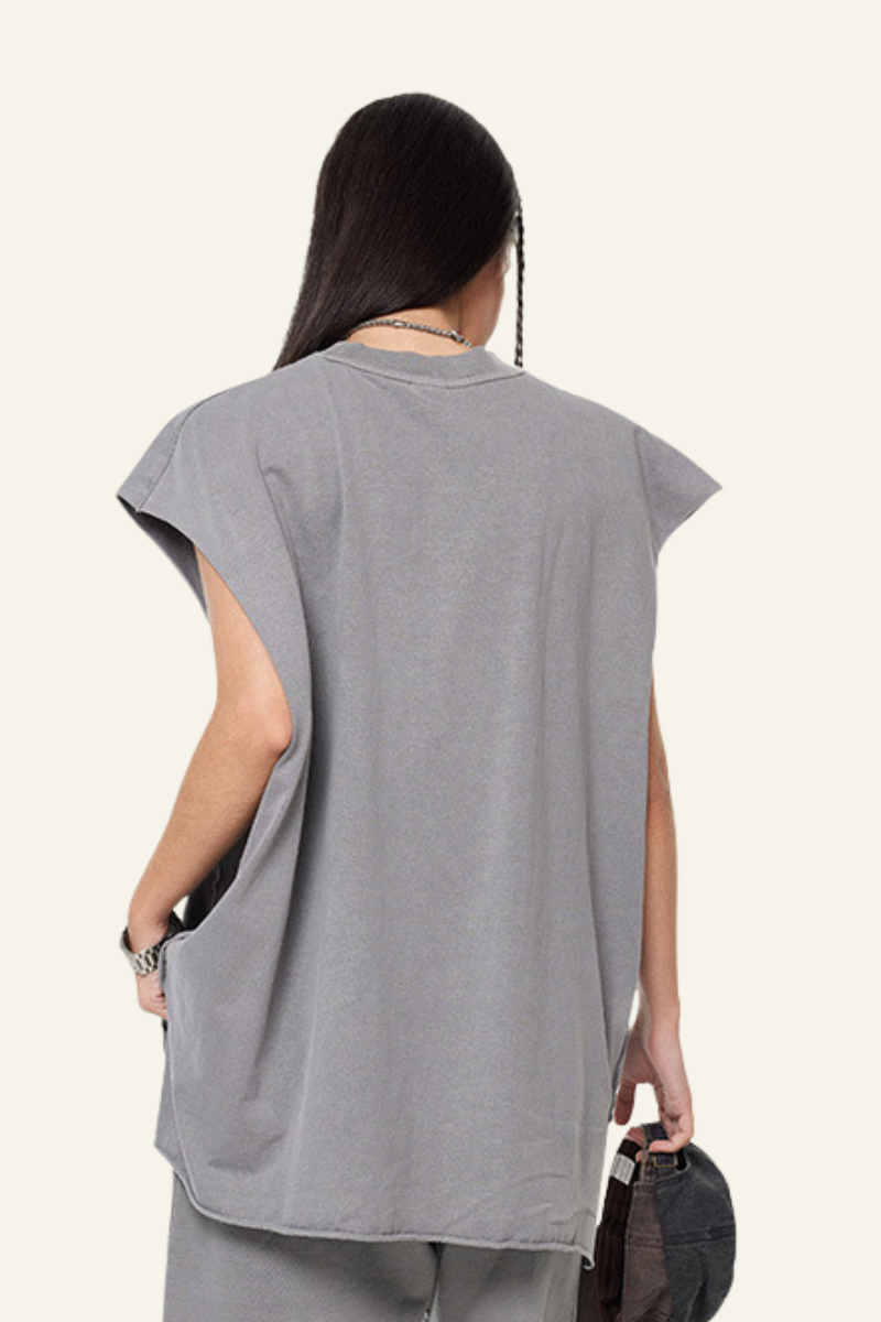 Women's Cotton 270 Heavyweight Washed Side Slit Tank Top