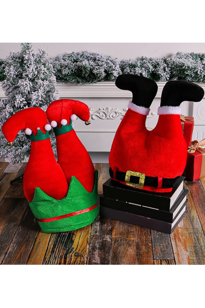 Christmas Elf Legs Novelty Hat Funny Party Costume Headwear