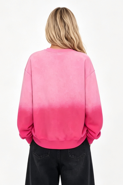 Women Fall Clothing Sandblasted Gradient Sweatshirt