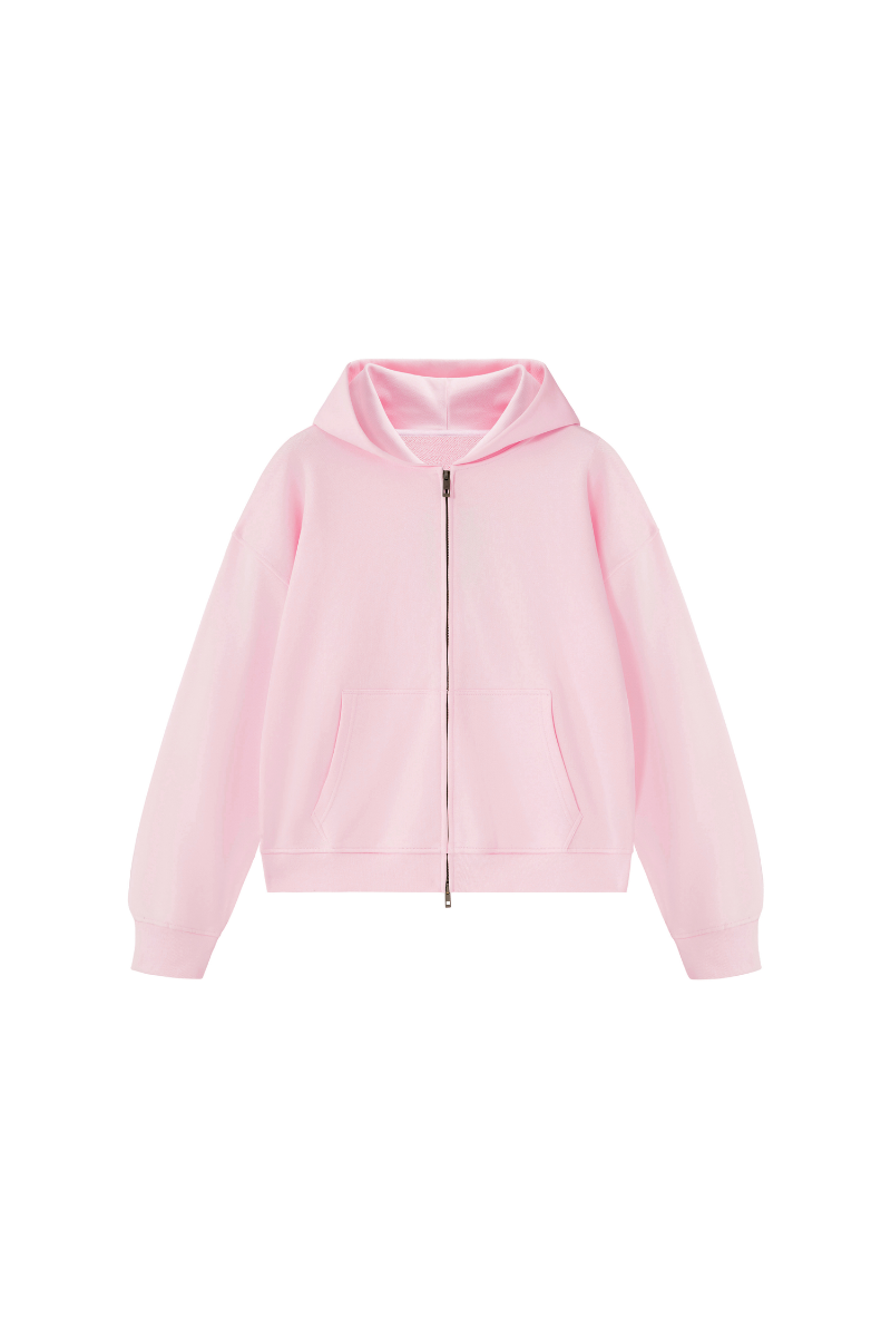 Women Fall Clothing Heavy Terry Double-Zip Pocket Hoodie