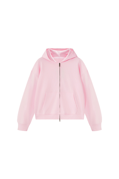 Women Fall Clothing Heavy Terry Double-Zip Pocket Hoodie