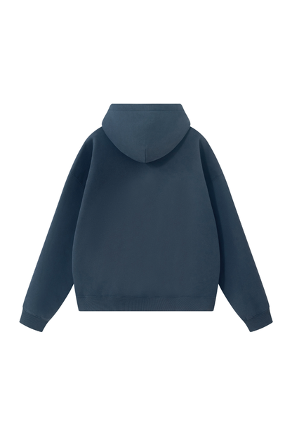 Women Fall Clothing Loose Boxy Fleece Pocket Ribbed Hoodie