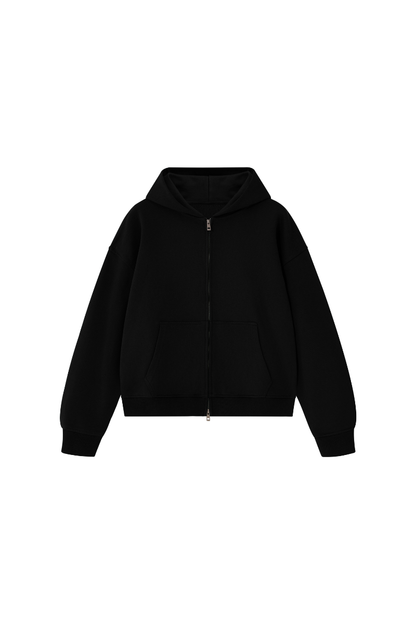 Women Fall Clothing Heavy Terry Double-Zip Pocket Hoodie