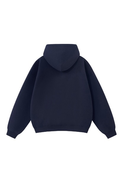 Women Fall Clothing Loose Boxy Fleece Pocket Ribbed Hoodie