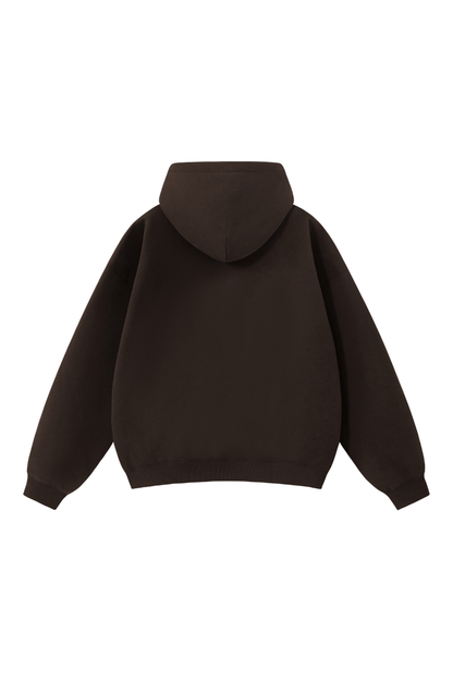 Women Fall Clothing Loose Boxy Fleece Pocket Ribbed Hoodie