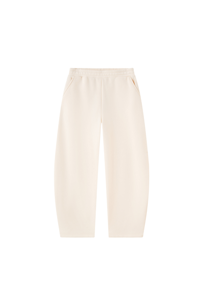 Unisex Fall Clothing Fleece Lined Curved Wide Leg Pants