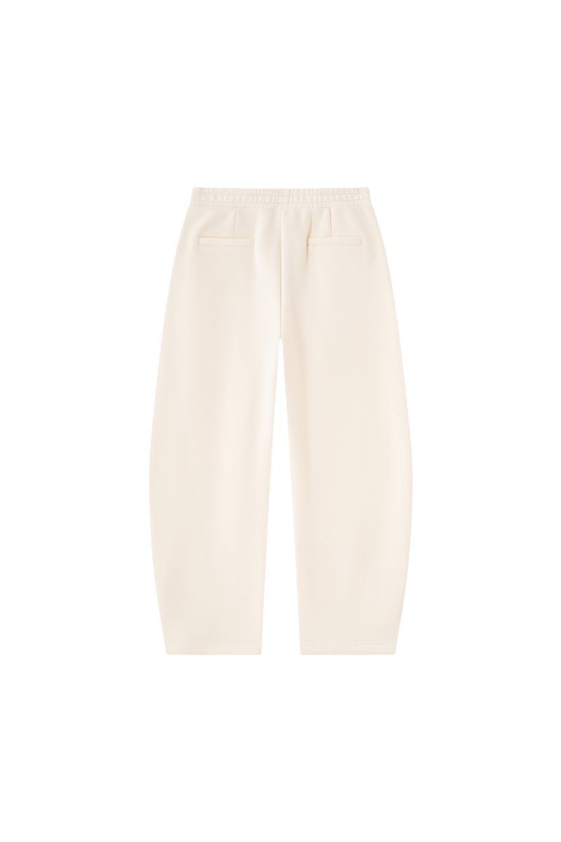 Unisex Fall Clothing Fleece Lined Curved Wide Leg Pants