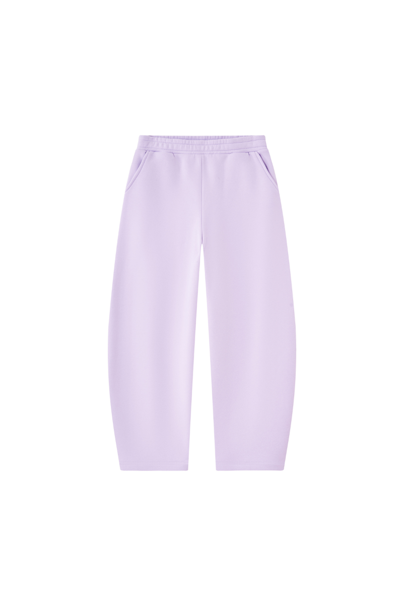 Unisex Fall Clothing Fleece Lined Curved Wide Leg Pants